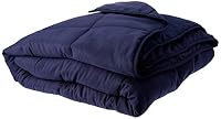 LUXOR Microfibre Weighted Blanket, Machine Washable Winter Blankets for Adults (9KG (152x203cm), Navy)