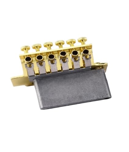Chevalet vibrato or chrome pour guitare 6 cordes élégante