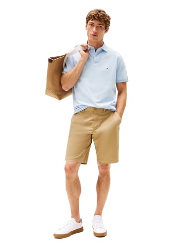 Image of Tommy Hilfiger Men's Short Sleeve Polo Shirts in Classic Fit with Stretch and Organic Pique Cotton