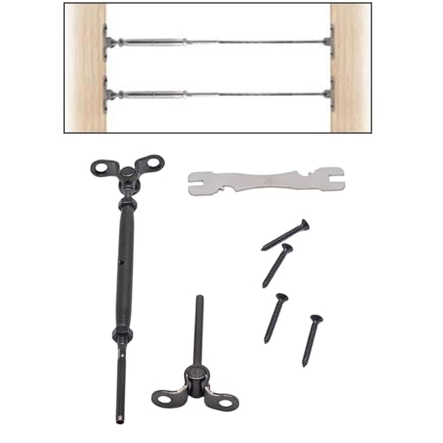 Bailing Fitting Set, Conjunto profesional de conectores para barandales, Tensores de reemplazo versátil, Estilo negro A miniatura 3