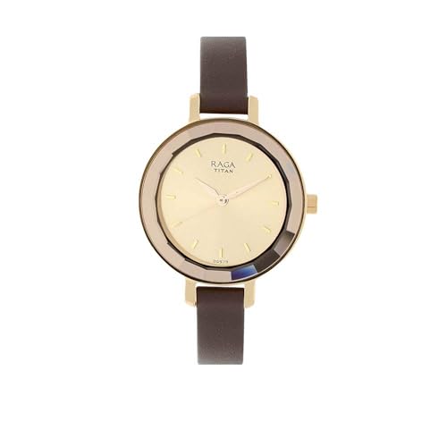 Titan Womens Analog Rose Gold Dial Brown Band Leather Watch (B073WYGG6F) Amazon Price History, Amazon Price Tracker