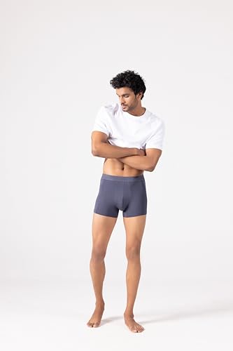 Image of HIELABS Micromodal Pouch Underwear for Men | Regular Fit Trunk | Ultra Soft & Breathable | Anti Odour | Ultrasoft Waistband | Men AllDayFit | Pack of 2 with Two Different Colours | ALL Sizes