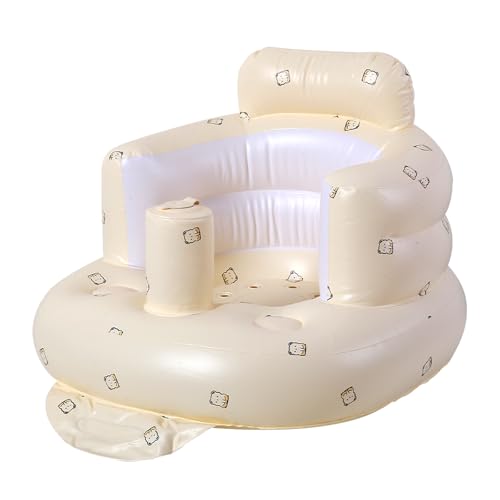 Image of C‌oolcandy Inflatable Baby Seat for 3-36 Months, Toddler Baby Chair Built-in Air Pump, Supportive Sit-Up Chair, Portable & Load-Capable, Ideal for Learning sit, Feeding & Entertaining