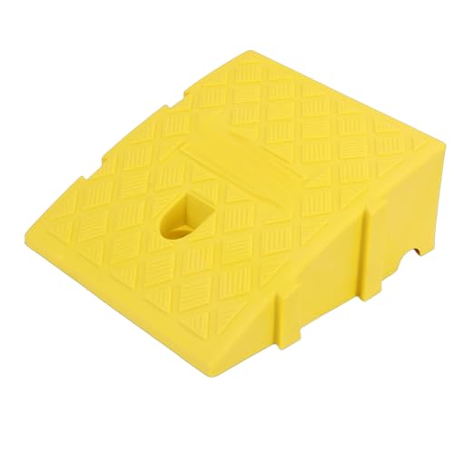 Rampa portátil para bordillo de entrada, elevada 13 cm, antideslizante con textura, para coches, motocicletas y bicicletas, capacidad de carga de 2 T, material PE (amarillo) miniatura 3