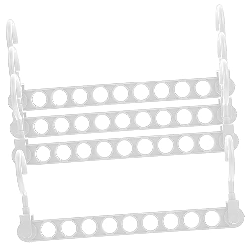 KOMBIUDA 4Pcs Space Saving Clothes Hanger Organizer Multi Functional Closet Storage for Neatly Hanging Coats Sweaters and More Garments