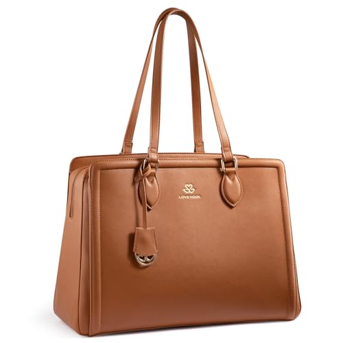 LOVEVOOK Laptop Tote Bag for Women,15.6 Inch Waterproof Work Bags Women Business Office Computer Bag Briefcase