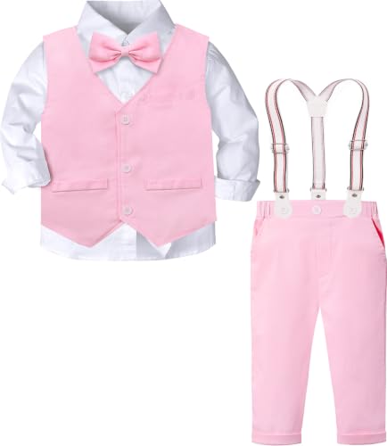Pink Suits for Toddler Boys Easter Valentines Dress Outfit White 2-3T