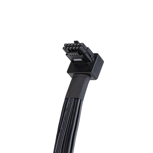 Image of Silverstone Technology PP14-90 12+4 pin (PSU) to 12+4 pin (GPU) Low-profie 90 Angled 12VHPWR PCIe Gen5 Cable, SST-PP14-90