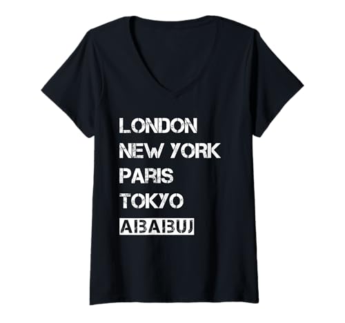 Mujer Amo mi ciudad Ababuj - mi hogar Camiseta Cuello V