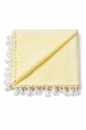 Image of Soft Dull Cotton Bhagalpuri Chadar for Summer | Lightweight and Breathable Chadar for Sleeping | Odhne Wali Chadar for All Season Use Blanket (Lemon)