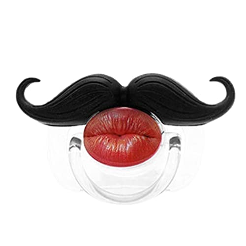 JYFanse Sucette Kissable Moustache - Sucettes à Moustache orthodontiques drôles pour Tout-Petits - Sucette à Barbe Douce et sûre pour bébés et...