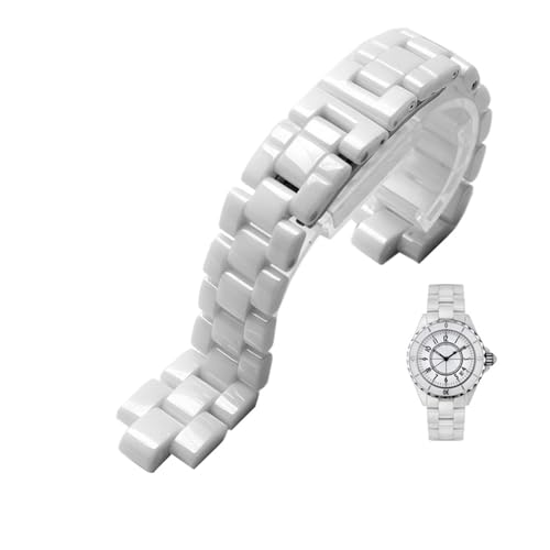 Bracelet céramique noir blanc pour montre J12 16 mm 19 mm maillons solides premium