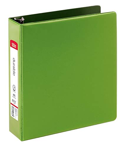 Office DepotNonstick Round-Ring Binder, 2in. Rings, 100% Recycled, Green, OD03322