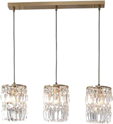 Lustre de luxe doré E27 avec cristaux suspendus haut de gamme