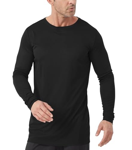 Image of Mens Tall Rash Guard Long Sleeve T Shirts-UPF 50+ Sun Protection Swim Tee