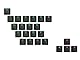 Ranked Gummi-Tastenkappen-Set | Doppelschuss Durchscheinend | OEM-Profil für Mechanische Gaming-Tastatur (Schwarz , 23 Tasten )