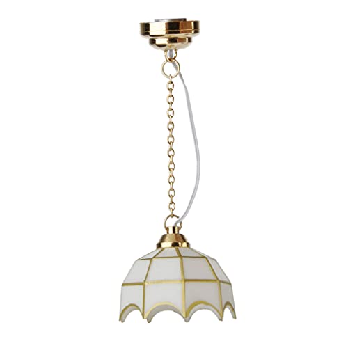 Yotijar 1/12 Scale Dollhouse Miniature Led Ceiling Light Lamp Battery Operated - A #TOP1