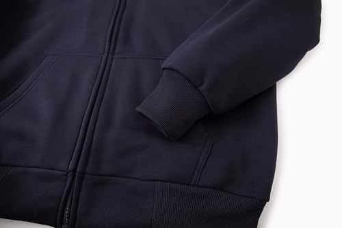 Image of TanBridge Plaid Flannel Hoodie Sherpa Fleece Lined Shirt Jacket Cotton Hoodies Zip Up Winter Warm Coat