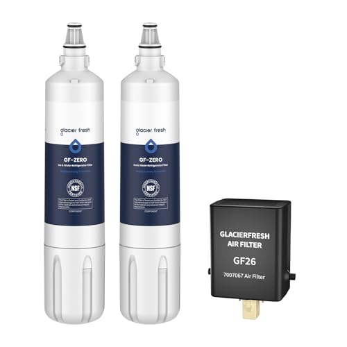 Image of GLACIER FRESH Replacement for 4204490 Water Filter and 7007067 Air Purification Cartridge Combo Pack, Compatible with Sub-Zero 4204490, 4290510 Water Filter, 7042798/7007067 Air Filter(2+1)