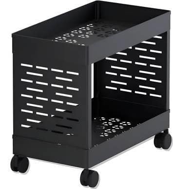 Image of MASHUR FAB Multi Trolly Multipurpose Portable Storage Floor Standing Or Tabletop Rack|Trolley with Wheels for Kitchen Storage, Tiered Shelf (Plastic, 2 Shelf)