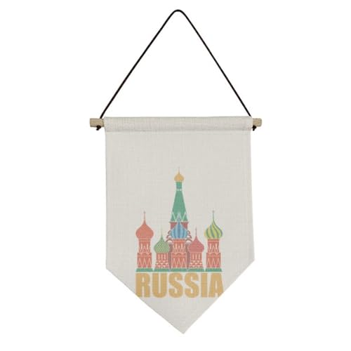 Drapeau Russie Cathédrale de Moscou toile murale pour habiller un mur vide