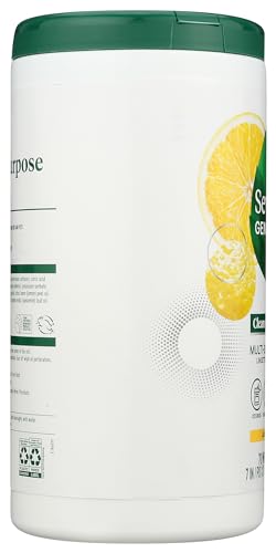 Image of Seventh Generation Multi-Surface Cleaning Wipes, Lemon Zest Scent, Cuts Grease & Grime, 70 Wipes