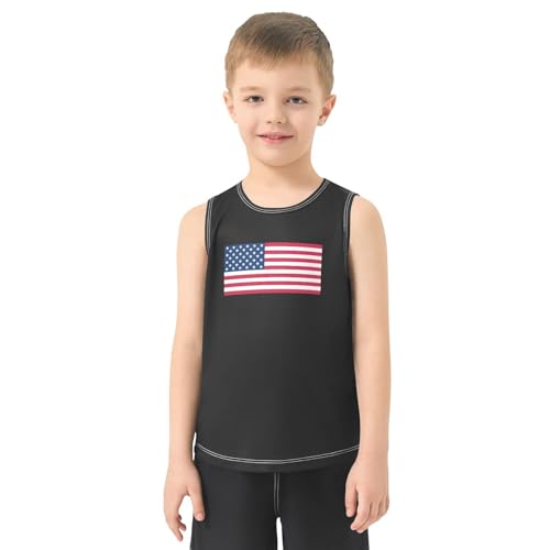 Boys Athletic Tank Top Shirts Colorful Gradient Color Sleeveless T-Shirts Crew Neck for Kids Clothing Children2