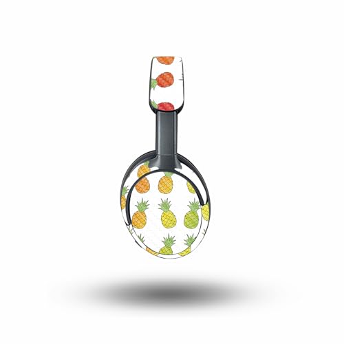 Image of MightySkins Carbon Fiber Skin Compatible with Bose QuietComfort Ultra - Rainbow Pineapples | Protective, Durable Textured Carbon Fiber Finish | Easy to Apply