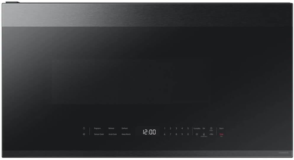 Samsung ME21DG6500MT Microondas inteligentes sobre la gama de acero negro mate a medida de 2.1 pies cúbicos