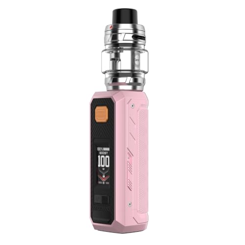 For Vaporesso Armour Ultra Kit Batería de 5500 mAh (Rosa Claro) 100 W Box Mod | 6 ml Atomizador iTANK T Tank Resistencia de doble malla GTi 0,2 Ω/0,4 Ω | Pantalla TFT de 0,96' original - No Nicotine