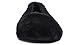 FEVERSOLE Women's Fashion Round Toe Puffy Warm Comfort Home Indoor Winter Soft Ballet Slippers Black Plush Size 7.5 M US