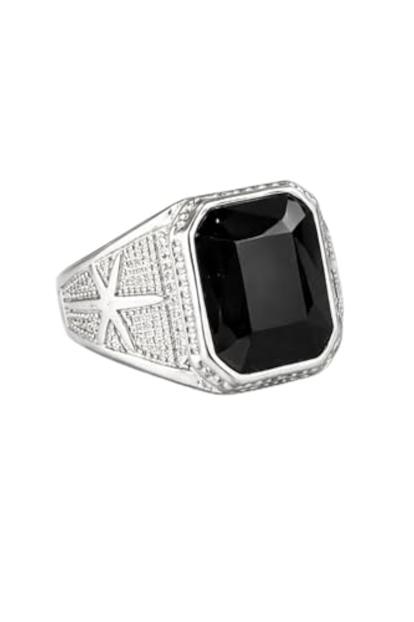 Premium Black Onyx Crystal Adjustable Ring for Men