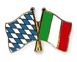 Metalteile Vergoldet Yantec Freundschaftspin Bayern - Italien Pin Anstecknadel Doppelflaggenpin