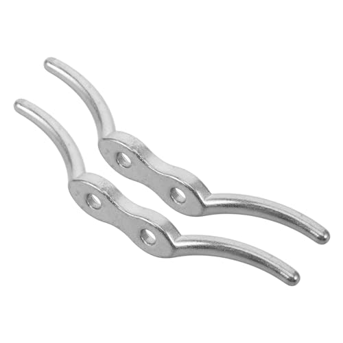 Abaodam 2pcs Heavy Duty Stainless Steel Cleat for Boats Kayaks Canoes Secure Anchoring and Mooring Quick Installation Accessories for Versatile Use
