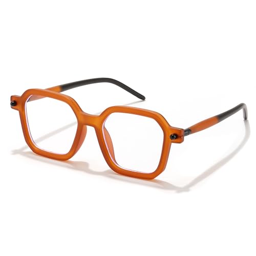 Image of FEISEDY Square Non Prescription Clear Lens Glasses Frame for Women Men Blue Light Blocking Eyeglasses B0155