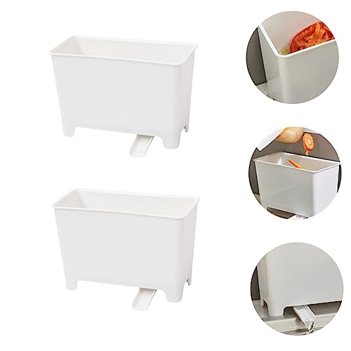 Set 2 canecas de basura para cocina de plástico con tapa miniatura 6