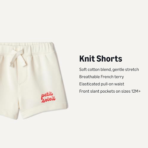Image of Amazon Essentials x Sofia Grainge Toddlers and Baby Boys' Pull-On Knit French Terry Shorts, Pack of 2