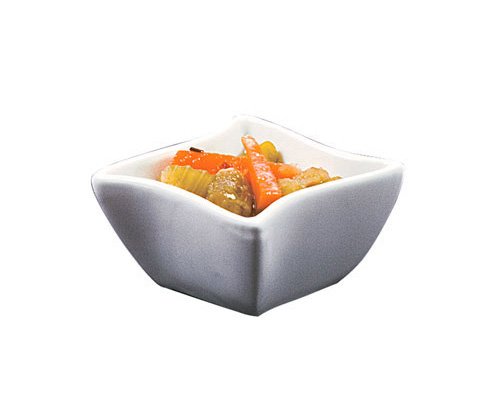 American Metalcraft SQVY2 2.1 oz Squavy Condiment Porcelain Bowl