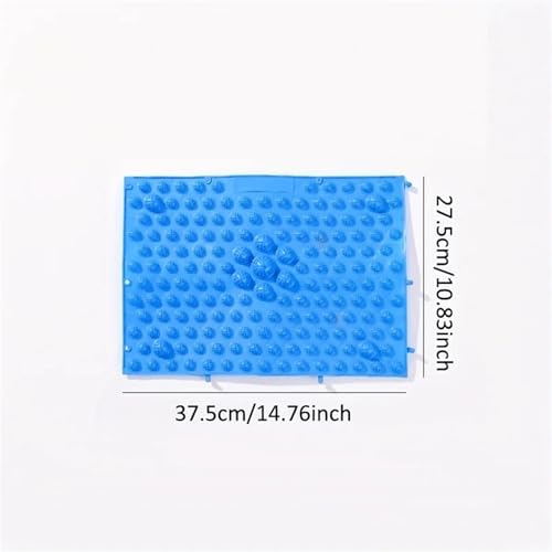 Esterilla de acupresión azul con cojín de masaje para pies y yoga 4