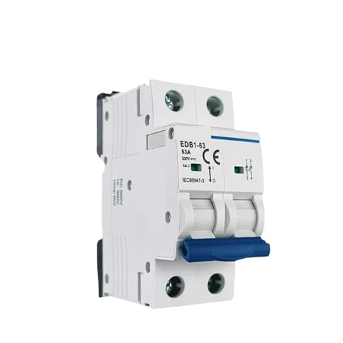 Disyuntor Mini De CC MCB 6KA 2P 500V CC 10A 16A 20A 25A 32A 40A 50A 63A Curva C Riel DIN(50A)