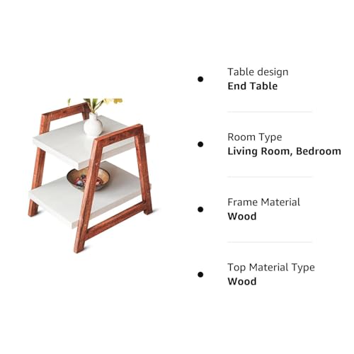 Image of VASIL MART Wooden End Table for Living Room, Sofa Side Table for Drawing Room, Bedroom, Office Balcany etc.