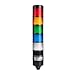 PTE-TC-5FF-RYGBC-B, LED Stack Tower Light, 56mm red/Yellow/Green/Blue/Clear Color 5 Stack Modular, Steady, Direct mounting Black Body, Terminal Connector 90-240V AC