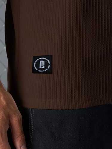 Image of Maniac || Mens || Solid || Round Neck || Half Sleeve || Seersucker || Cottonblend || Oversized || T-Shirt