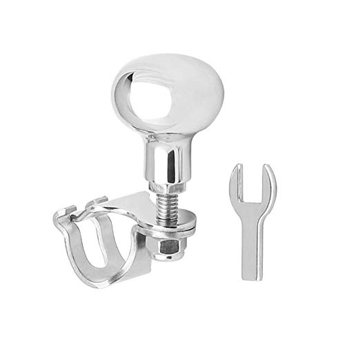 Ihreesy Steering Wheel Power Handle Knob,Universal Steering Wheel Spinner Knob 316 Stainless Steel Knob For 3/4 "Or 1" Diameter Steering Wheels,Silver #TOP22