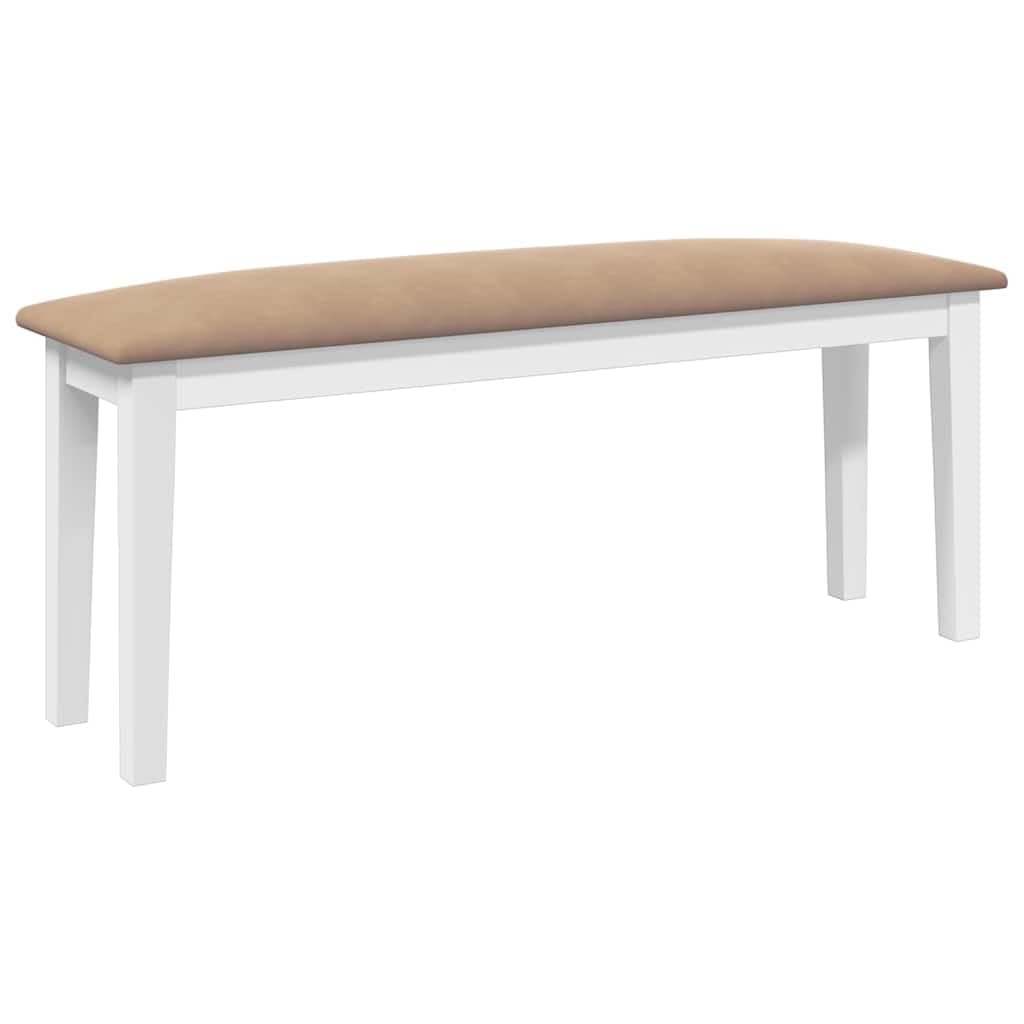 VidaXL Banc 110 cm Bois massif Blanc
