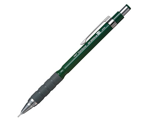 Image of Tombow Sh-300 Grip Mechanical Pencil|Tip size 0.5mm|Ideal for Students,Adults, Home, School, Office, Stationery Use|Writing, Sketching, Drawing,Mandala Art|Dark Green