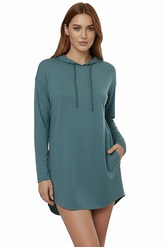 eddie bauer dresses Women's Lightweight Hooded Swim Cover Up Dress – UPF 40+ Long Sleeve Quick Dry Coverup with Pockets, Aegean Heather, Small at Amazon Women's Clothing store Size:36/R Lilac Backless Mermaid Dress The soft short mini dresses