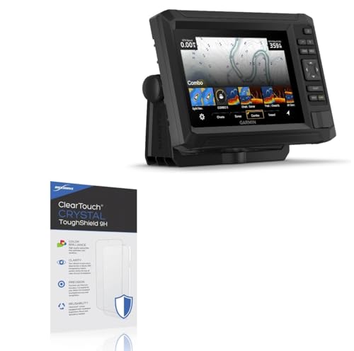 BoxWave Screen Protector Compatible With Garmin echoMAP UHD2 72cv - ClearTouch Crystal ToughShield 9H (2-Pack), Clear 9H Tough Flexible Film Screen Protector