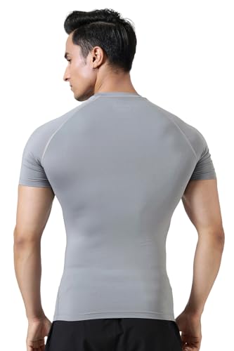Image of FUAARK Men's Half Sleeve Compression T-Shirt - Athletic Base Layer for Fitness