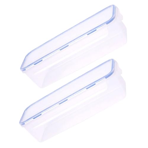 FONDOTIN 2個 パスタ保存容器 密閉式大容量キッチン用収納ボックス 多用途スパゲッティ ヌードル収納ケース 食品鮮保持 冷蔵庫整理に